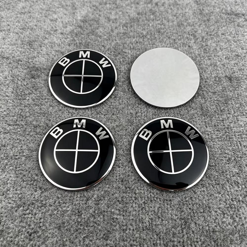 For BMW M ABS 50th Anniversary 4Pcs 56MM 60MM 65MM Car Wheel Hub Center Cap Stickers For Bmw E36 F20 E46 E39 E38 E90 E60 E87 E53 X3 X5 X6