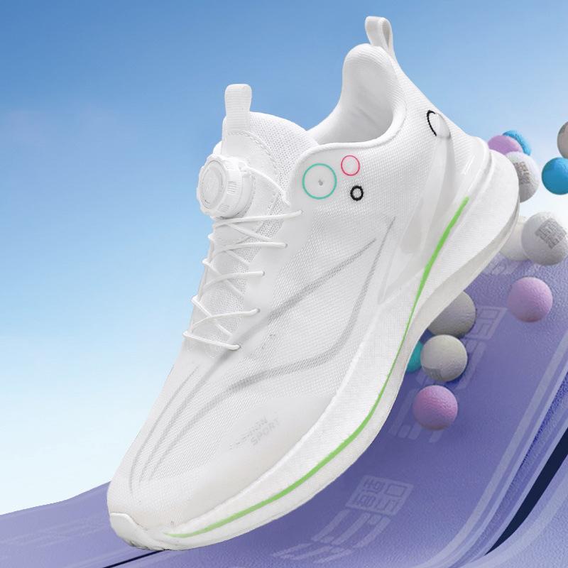 Red Rabbit 8PRO Running Shoes Children's Rotating Button Shock Absorption Older Children's Breathable Running Shoes Men's Racing Professional Sport