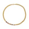 GEMCHIC Women's Colorful Zircon Gold Chain Necklace Fashion Geometric Pendant Statement Jewelry