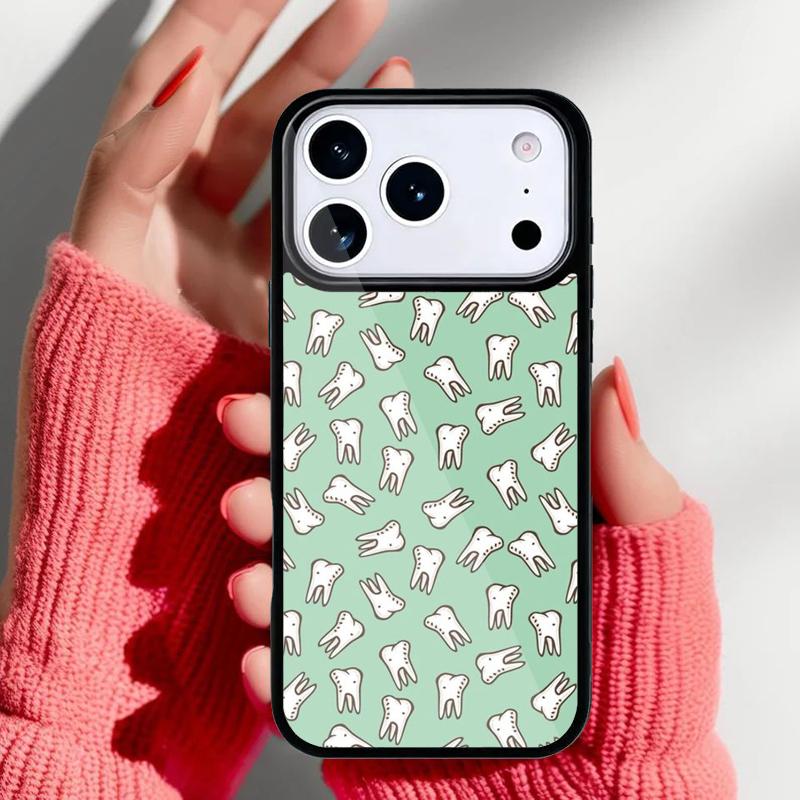 Süße Zahnarzt Zähne Handyhülle für iPhone 17 16 15 14 13 Pro Max Rückabdeckung für 12 11 Pro Hülle