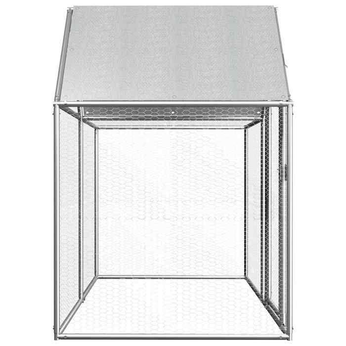 VidaXL Poulailler Enclos Clapier Cage Animaux Lapin Canard 2x1x1,5 m Acier 144553