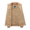 Herren Winter Warme Jacke Lammfellmantel Plus Samt Dickes Revers Lässiger Baumwollmantel