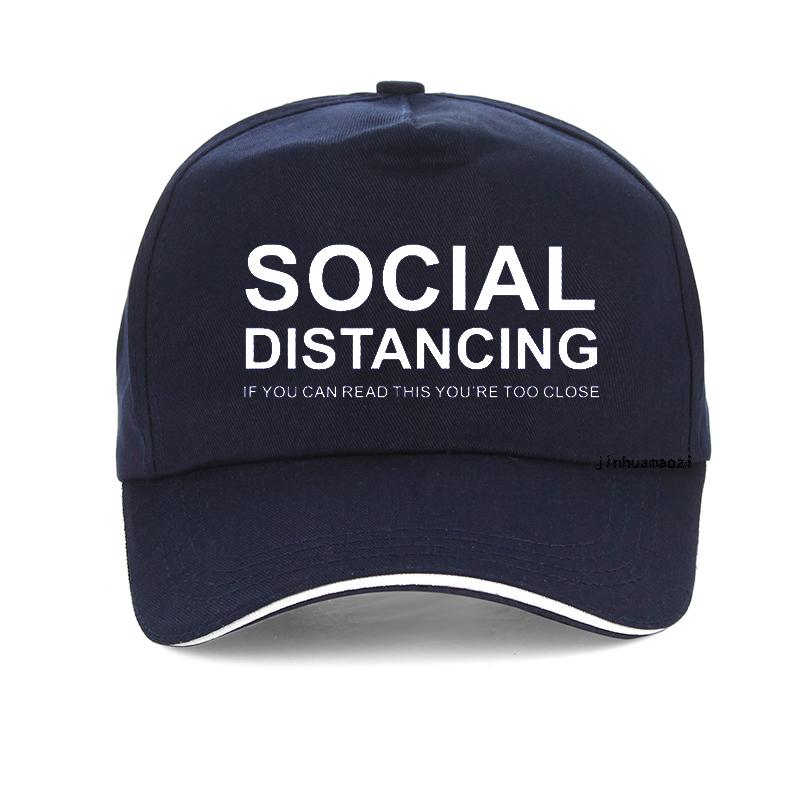 SOCIAL DISTANCING IF YOU CAN READ THIS YOU'RE TOO CLOSE Letter Women Summer Baseball Cap adjustable snapback hat