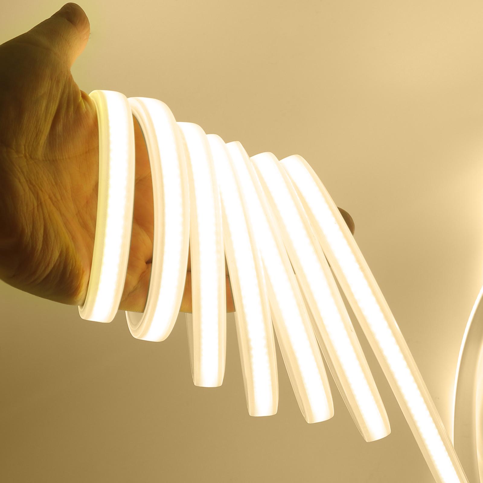 

AC 110V 220V COB Strip IP65 Waterproof With Wall Touch Remote Dimmerable Flexible Ribbon Stripe Chain Tape LED Light EU Set AC 220V&0.5m