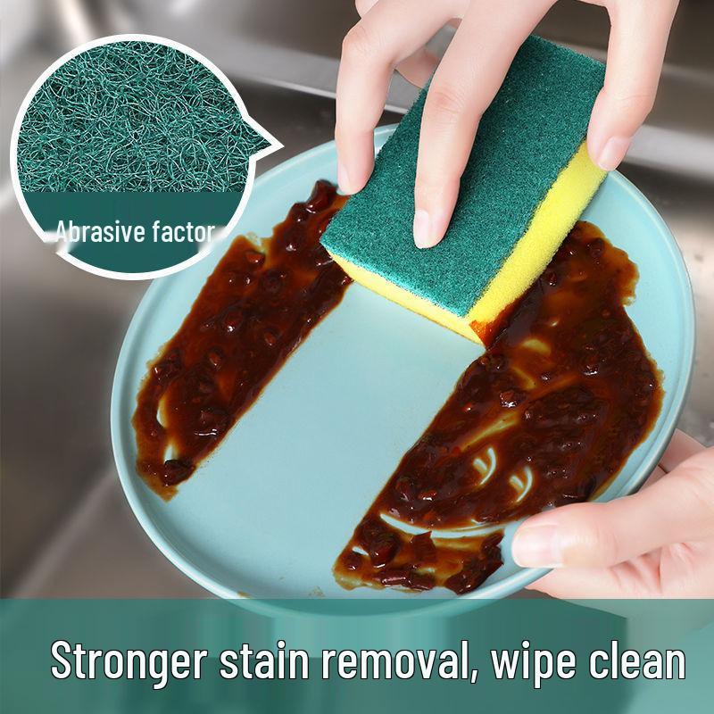 

Large Thickened Kitchen Scrubber: Household Dishwashing Sponge & Cleaning Brush for Pots & Dishes 1 pc Square