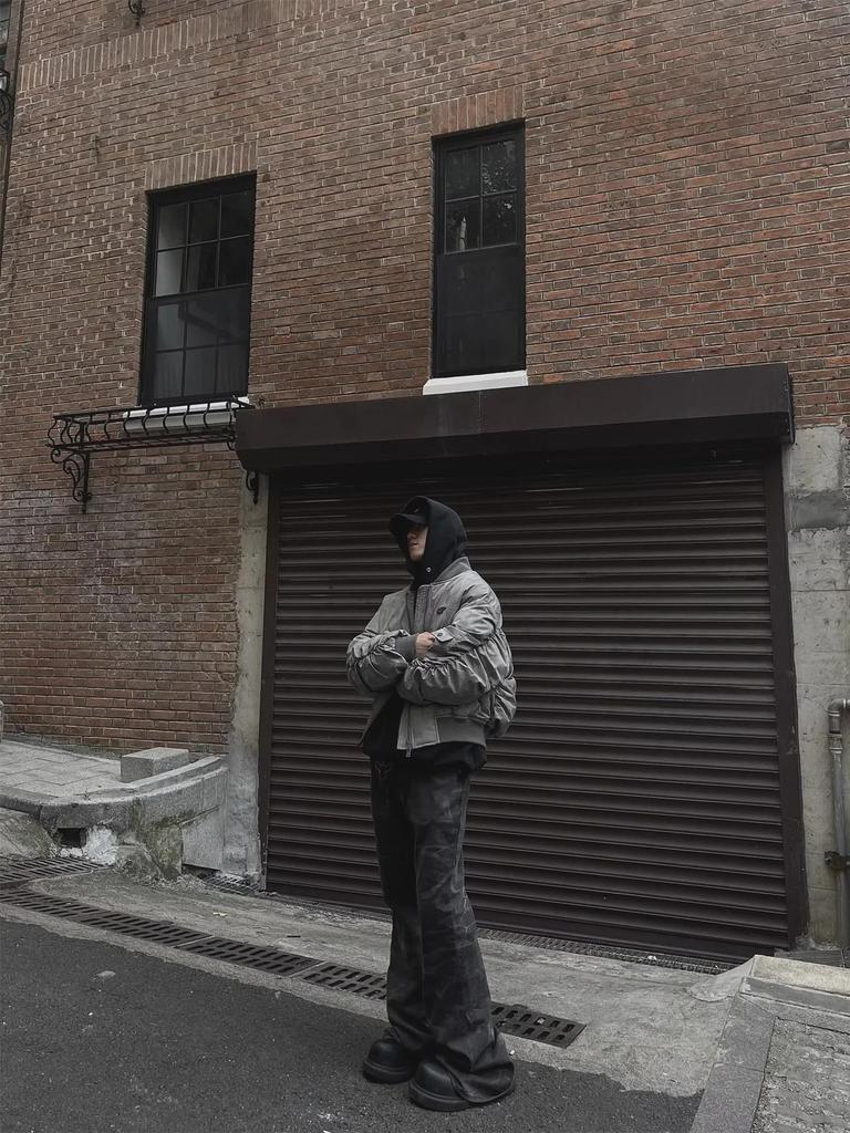 American Style Pleated Cotton Coat: Men's Winter Flight Suit, Loose Warm Baseball Jacket