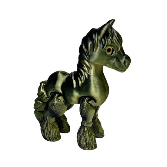3D Printed Horse Figurine Movable Joints Pony Figure Articulated Animal Model Fidget Toy Home Office Desktop Decoration Ornament