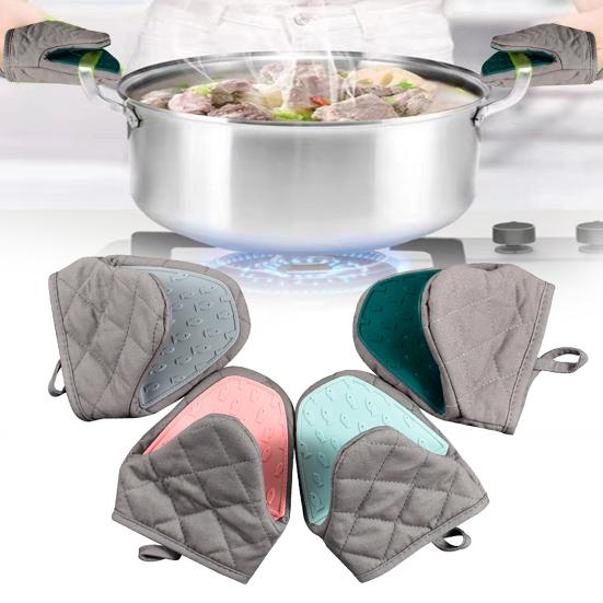 1Pc Silicone Insulated Gloves Cotton Filled Oven Mitts Heat Resistant Oven Gloves Kitchen Baking Grilling Helper