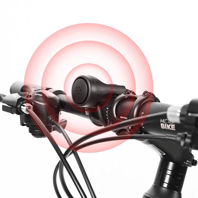 Bicycle Electric Horn Black Abs Usb Rechargeable Bicycle Cycling Bell Speaker