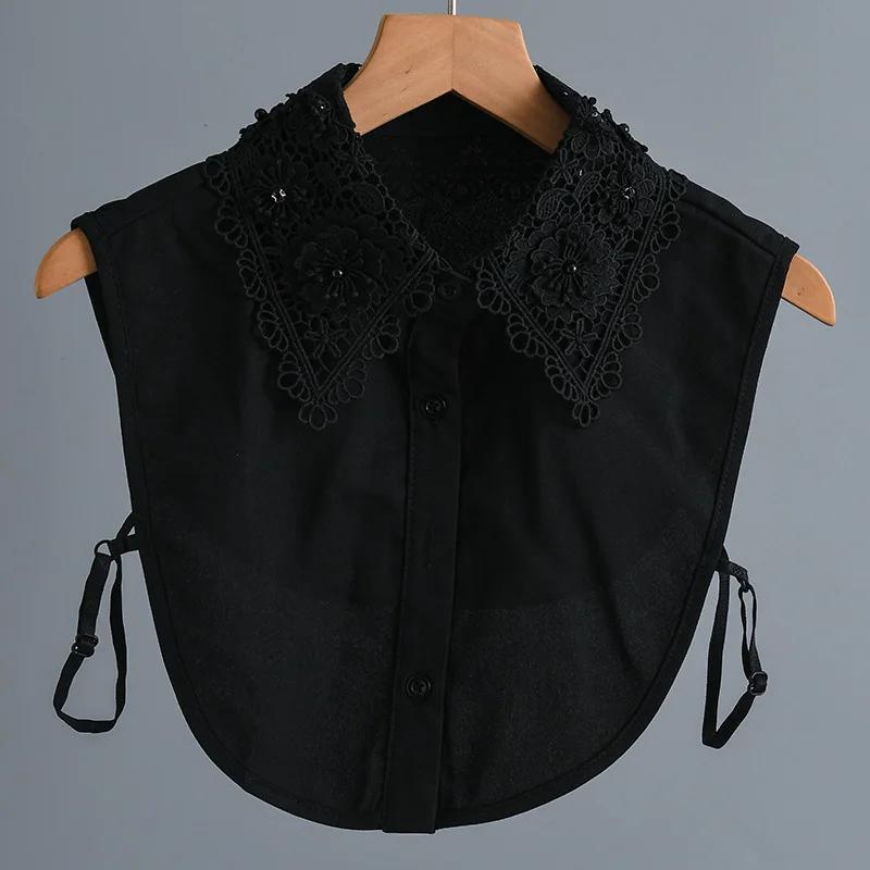 

Элегантный фальшивый воротник для женской рубашки, блузки, топа, рубашки, съемный воротник, женский белый воротник, свитер, лацкан, фальшивый воротник