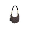 Coach Schultertasche Payton 21 klassisch presbyop Reißverschluss beschichtet Halbmond Achselhöhle Canvas und Leder Handtasche kleine Größe Damen Gold und Braun