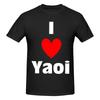 Unisex I Love Yaoi T Shirt Streetwear Oversized Oneck Cotton Sleeve Custom Unisex Clothing