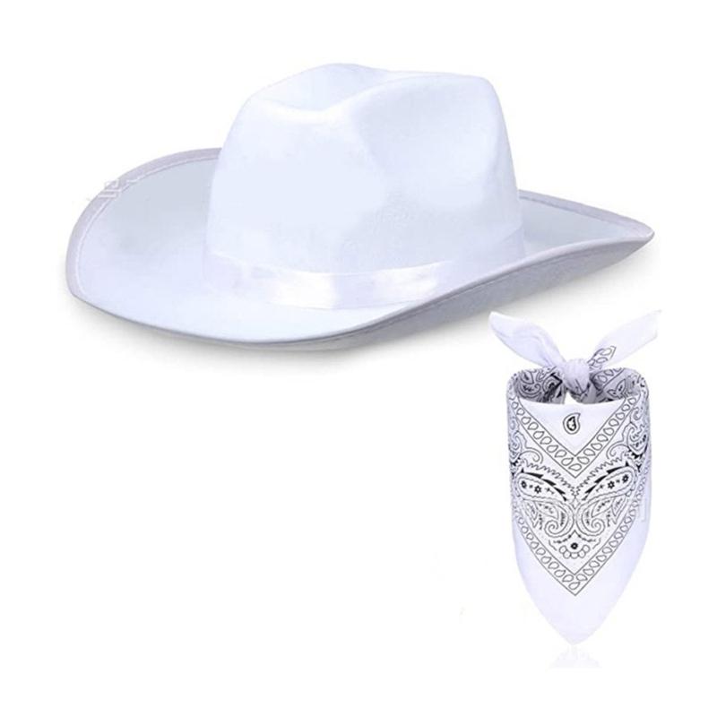 Kreativer Cosplay Cowboyhut Der West-Typ Hut mit großer Krempe Fahrradmaske Cowboy Jazz-Accessoires für erwachsene Männer und Frauen