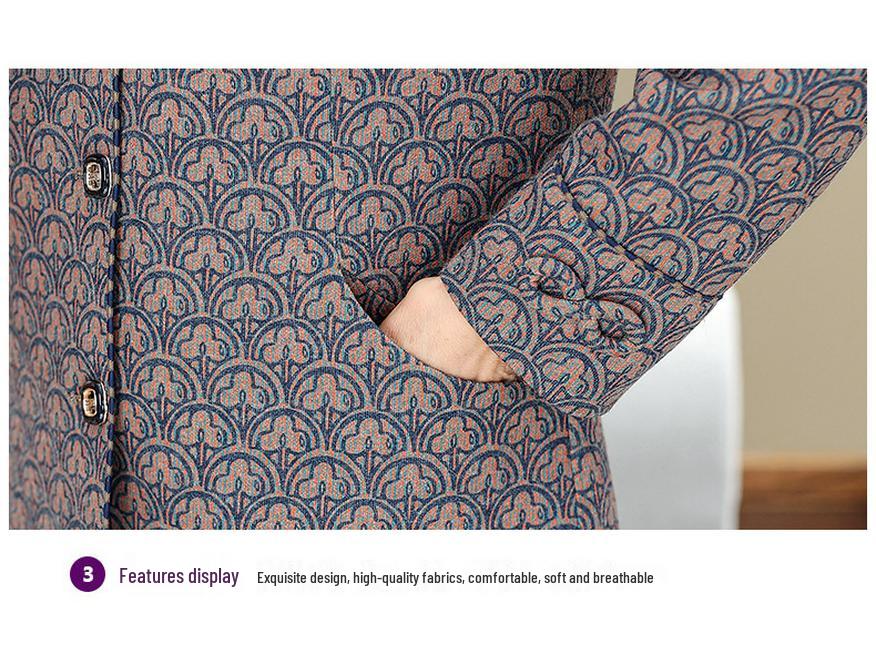 Plus Size Cardigan Jacket for Women 70-80: Spring/Autumn Outerwear for Middle-Aged & Elderly