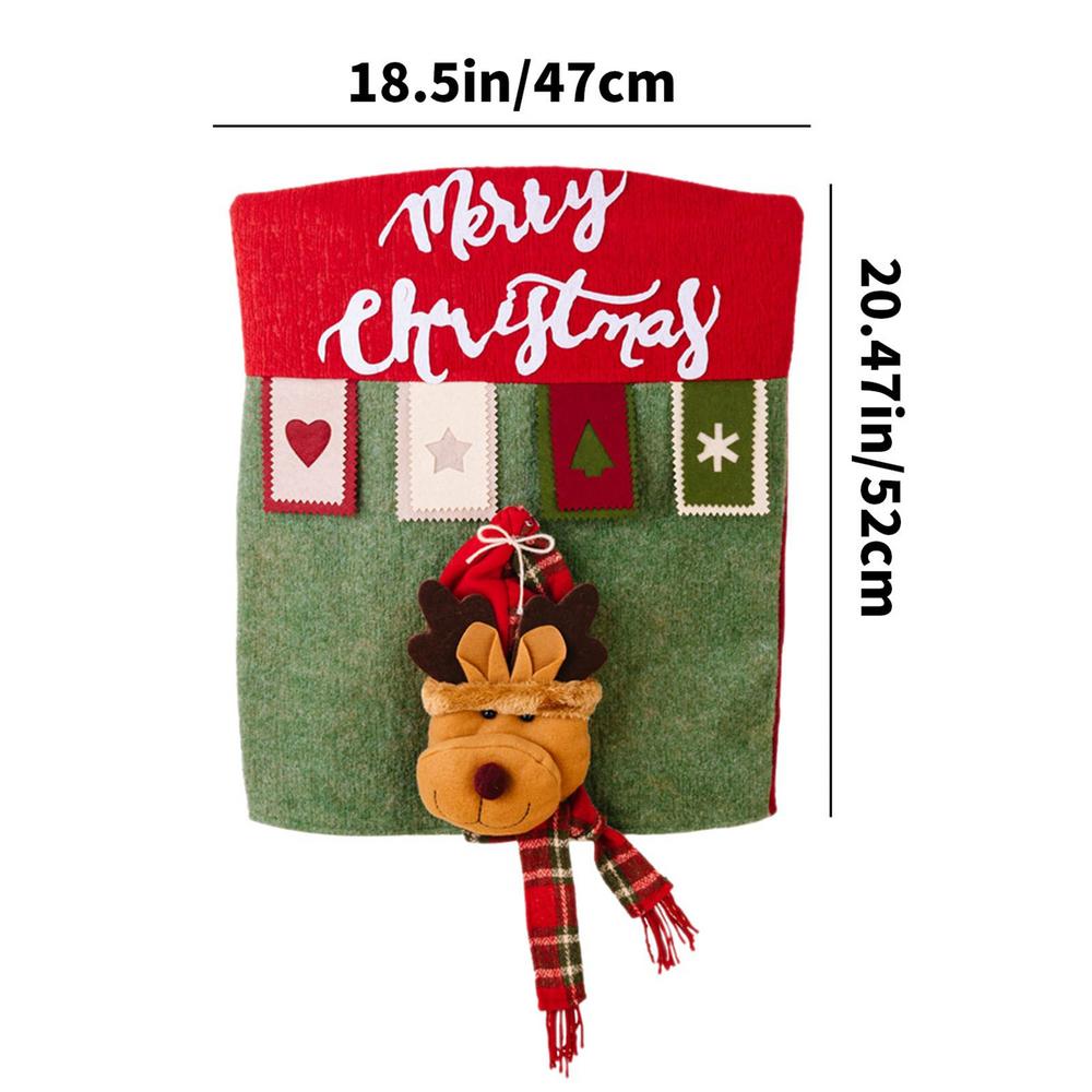 Christmas cartoon chair covers Cute cartoon restaurant chair covers Home chair covers For home holiday party decorations