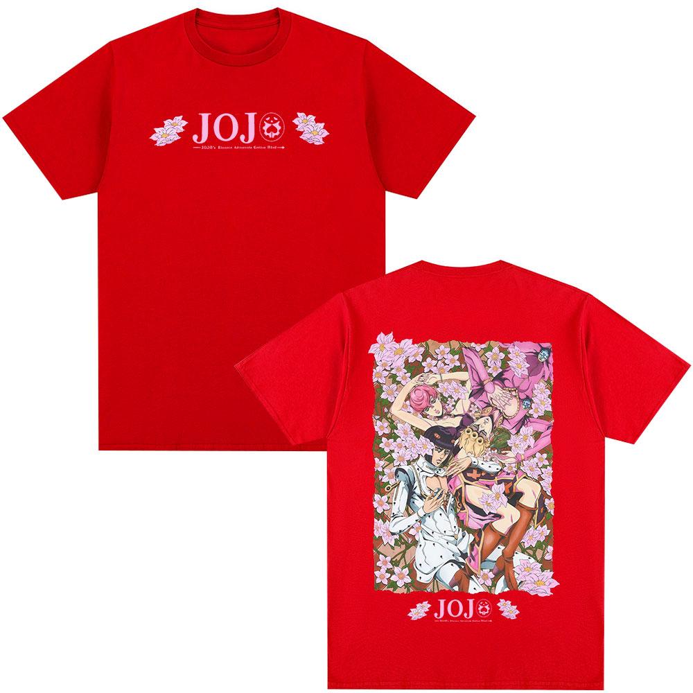 2026 Anime JoJo Bizarre Adventure Tshirt Giorno Giovanna Bruno Buccellati Tshirts Unisexs Women Fashion Short Sleeves T Shirt