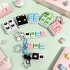 Compact Size Stress Relief Keychain Clickable Buttons Interactive Keyboard Toy Students