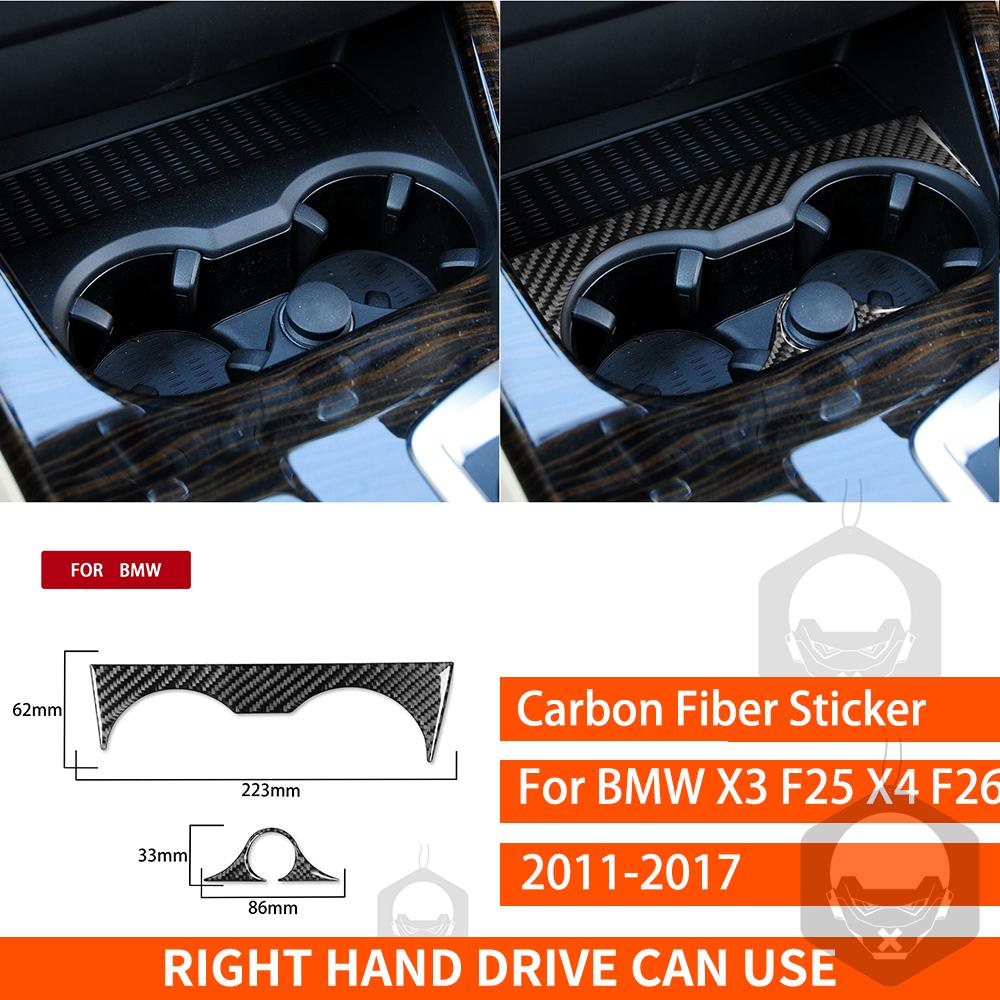 For BMW X3 F25 X4 F26 2011 2012 2013 2014 2015 2016 2017 Center Console Trim Real Carbon Fiber Stickers Car Interior Accessories