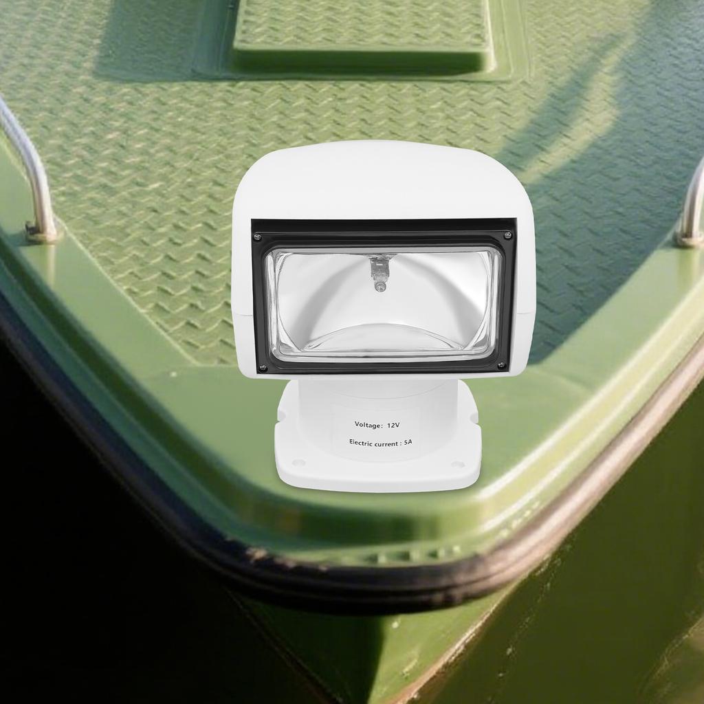 Remote Control Marine Spotlight, Waterproof 12V 100W LED Searchlight for Boats Deck - Perfect for Night Fishing & Navigation