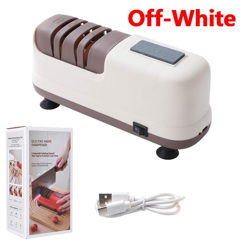 Electric Knife Sharpener High Precision Multifunctional Automatic Sharpening Polishing Machine for Kitchen Knives Home Use 17.5X7.5X5CM