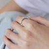 TATIANA (Silver 925) Heart Line Open Ring CR1824