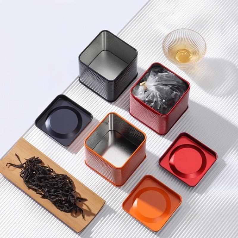 1 Pcs Mini Empty Tea Tin Can Household Green Black Tea Sealed Jar Portable Home Small Tea Packaging Box Metal Storage Cans
