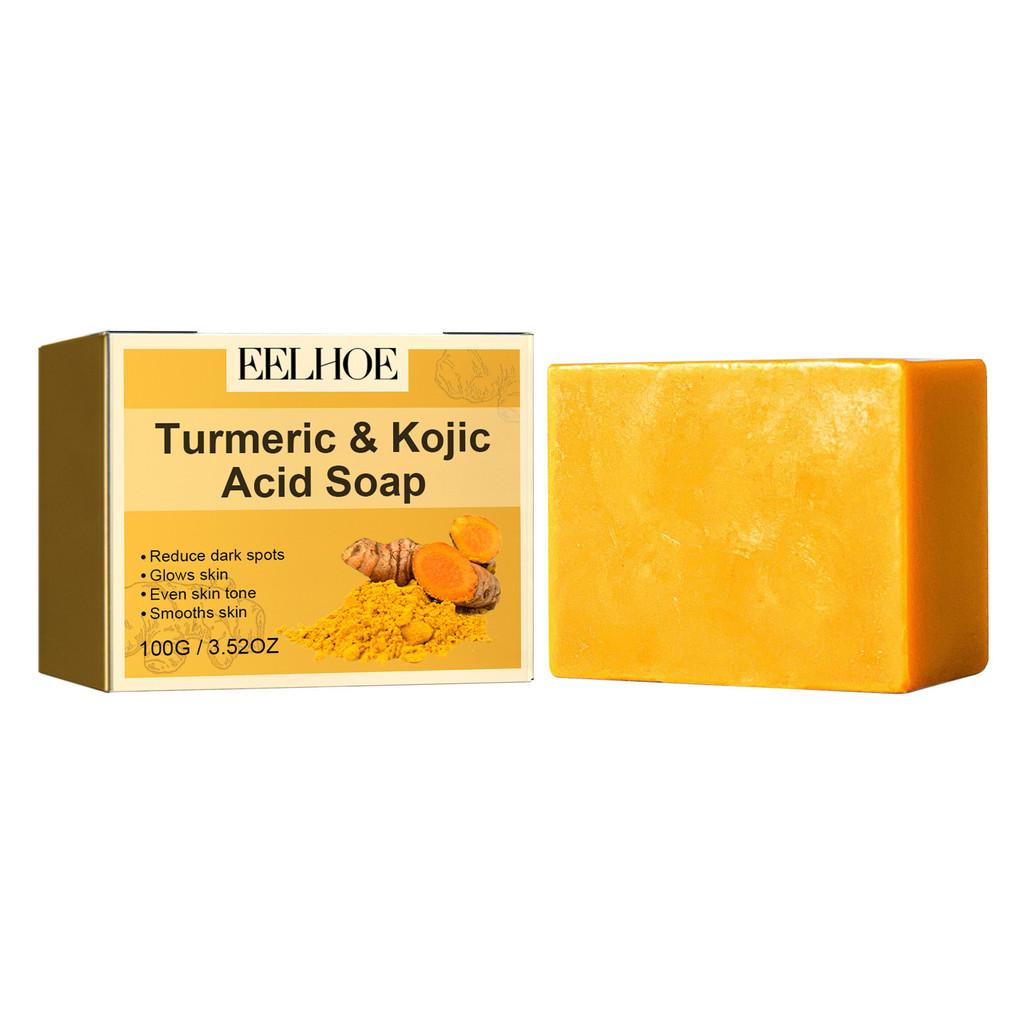 

Eelhoe Turmeric Acid Soap Gentle Cleansing Brightening Skin Spot Reduction Hydrating Formula