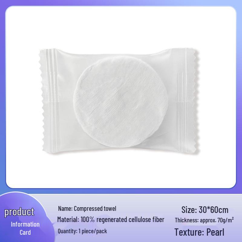 Individually Packaged Portable Pure Cotton Disposable Face & Bath Towels