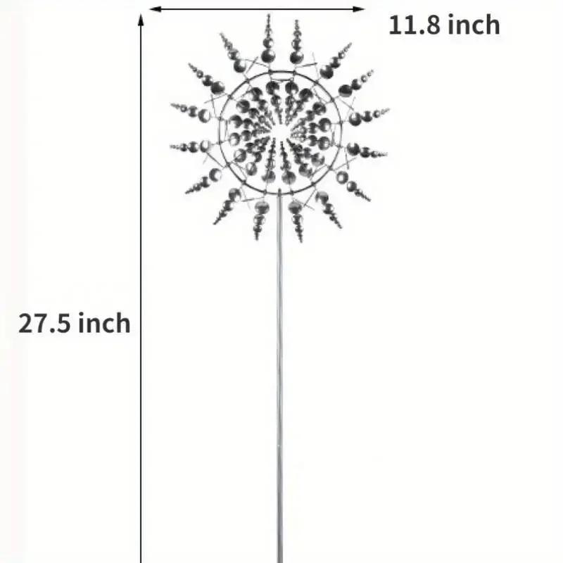 1 Pcs New 3D Outdoor Garden Ornaments Mini Windmill Wind Energy Kinetic Art Pinwheel Magical Unique Magic Metal Windmill