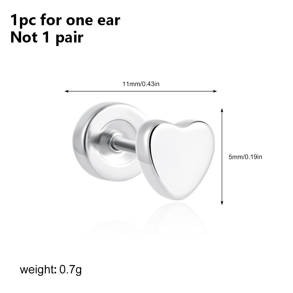 1PC Stainless Steel Star Moon Sun Stud Earrings For Women Simple Daily Wear Cartilage Piercing Earring Punk Unisex Rock Jewelry