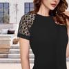 Spring-Summer Lace Sleeve Round Neck Tee
