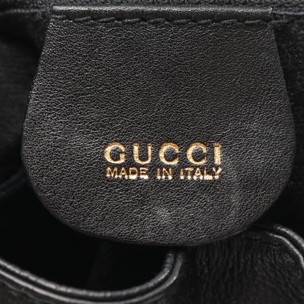 Used GUCCI Bamboo Rucksack Backpack 003 1705 0030 Leather Black Used Women