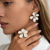 Elegant Minimalist Ins Oil Drop Flower Earrings, Fashion Elegant Alloy Ear Studs For Women