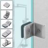 Stainless Steel 90° Glass Fixing Clips Connectors Shower Room Fixed Corner Code Frameless Glass Fixed Bracket Furniture Hardware