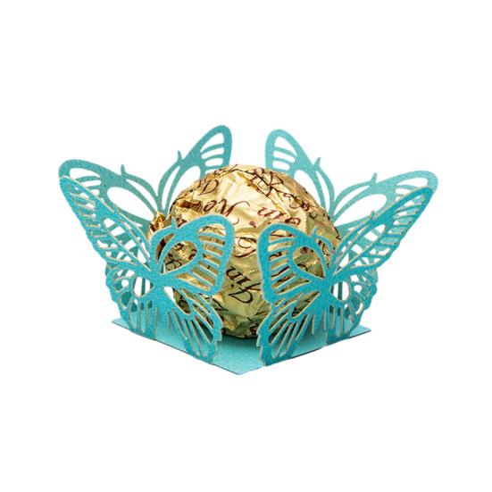 50Pcs Candy Box Hollow Design Decorative Paper Butterfly Shape Wedding Chocolate Wrapping Box Home Supply