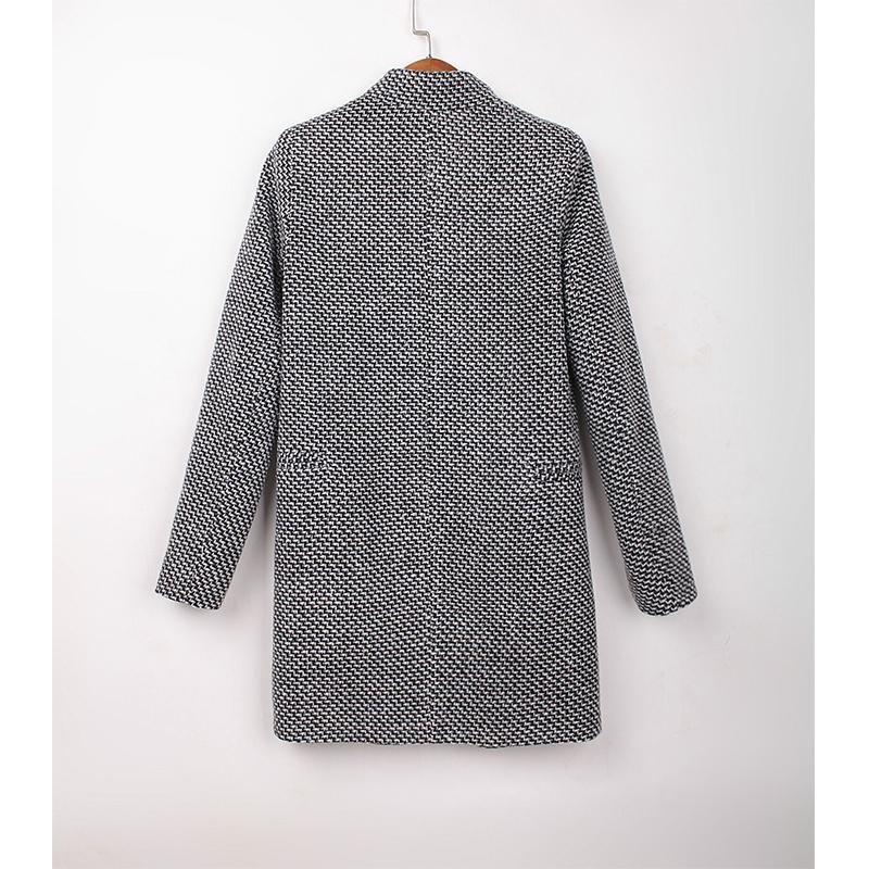 Toamnă Și Iarnă Mii de Păsări Palton în carouri Femeie