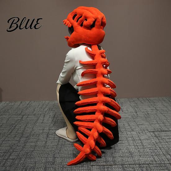 Realistisches Dinosaurierkostüm Skelett Plüschtier mit flexibler Wirbelsäulenfixierung und Soundeffekten Leichtes Stirnband für Halloween