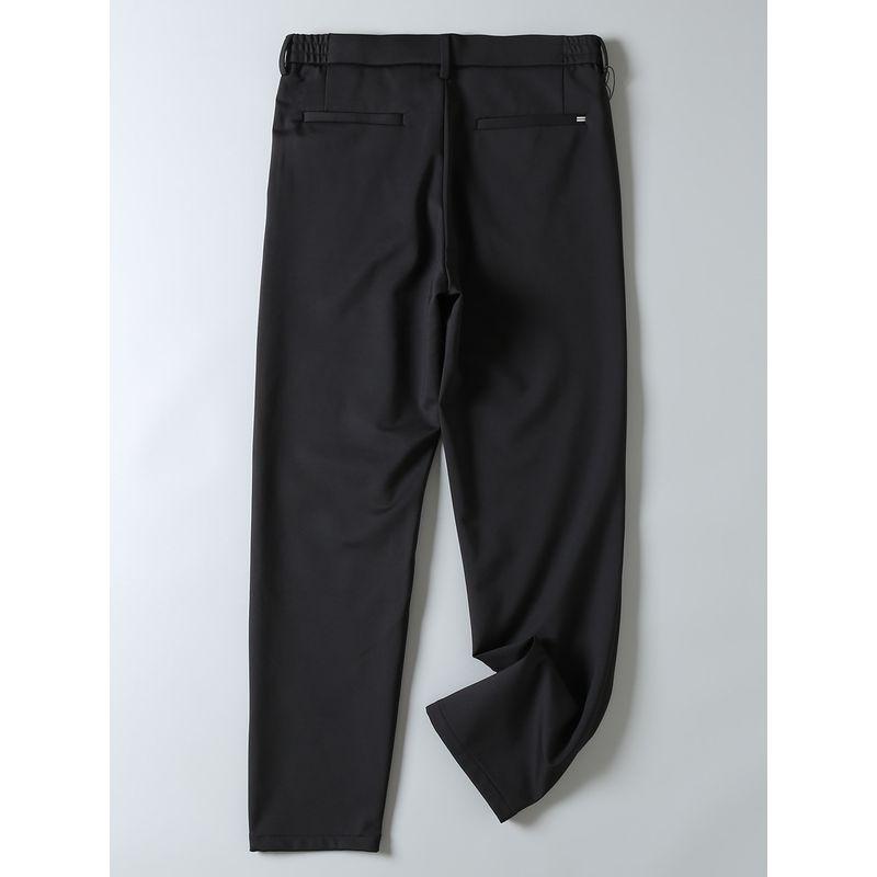 with Wool, Wrinkle-Resistant, Solid Color, Autumn and Winter Men's Elastic Straight-Leg Business Casual Pants, Cold-Proof, Fleece-Lined Long Pants