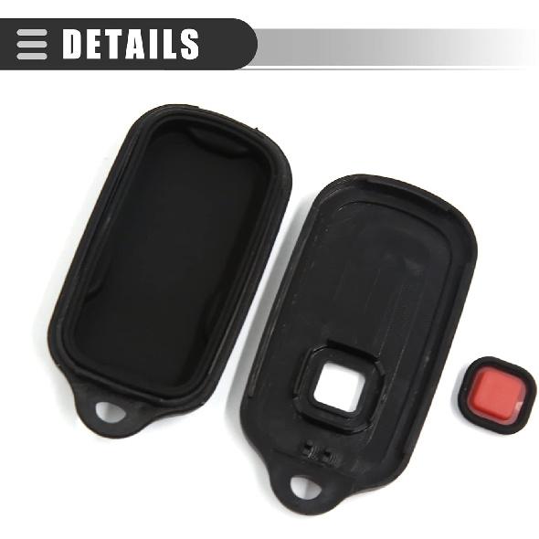 Motoforti Car Key Fob Remote Control Case, Keyless Entry Cover, for Lexus LS400 1995-1997, 4 Buttons, Plastic, Black