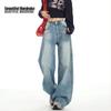 Women's American Retro Washed Loose Wide-Leg Jeans
