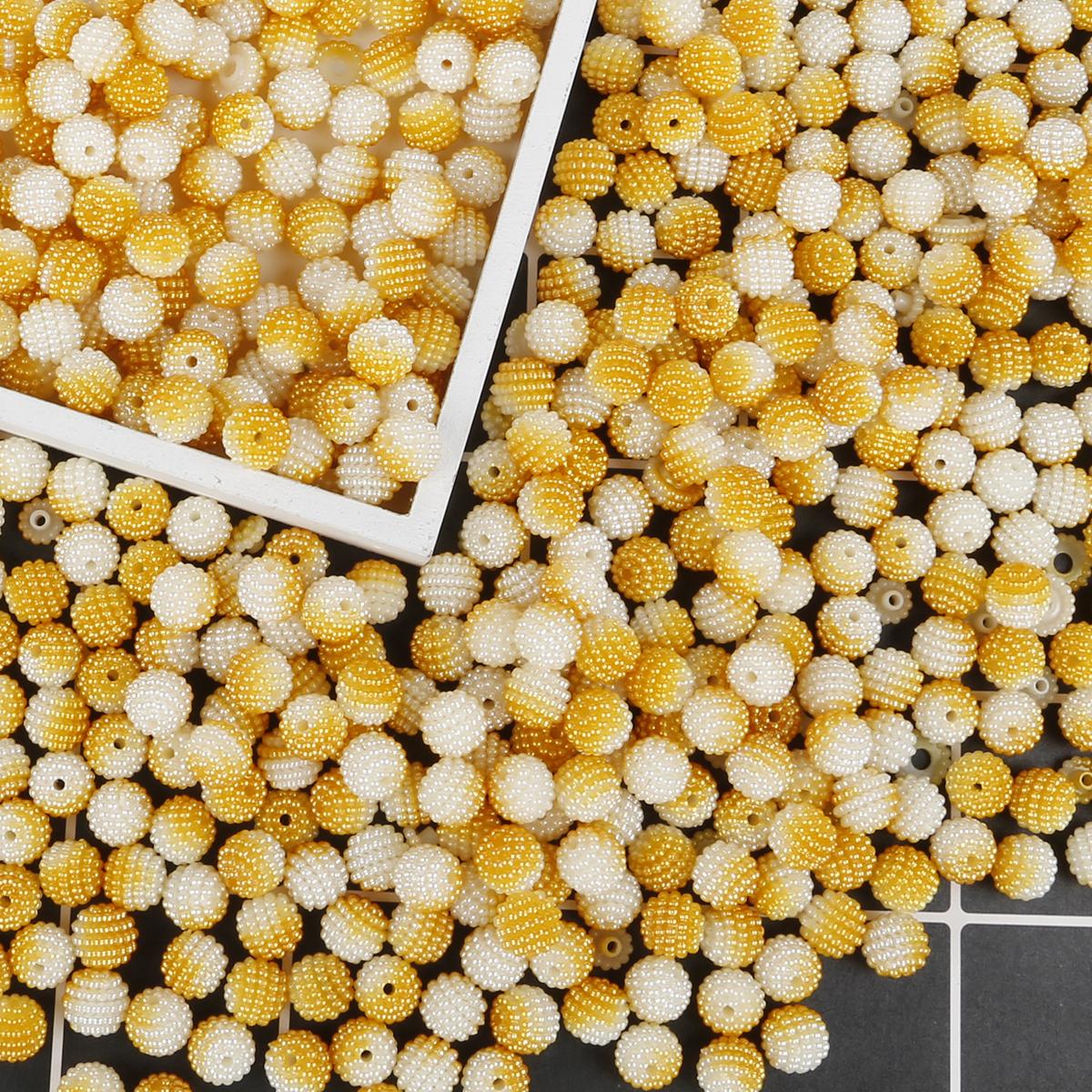 

10 мм 50 шт. Акриловые бусины Байберри градиентного цвета круглые свободные бусины для изготовления ювелирных изделий своими руками