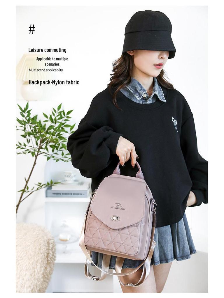 Lightweight Women's Three-Way Travel Backpack - Large Capacity, Casual, Fashionable Mommy Bag