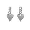 Trendy Heart Shaped Earrings For Women Alloy Plated Modern Fashion Chain Design