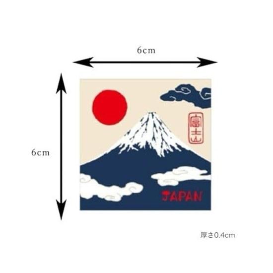 Kyosuke Japan-made refrigerator local magnet 2-piece set kitchen whiteboard entrance decoration gift souvenir 6cm (Mount Fuji Blue Fuji)
