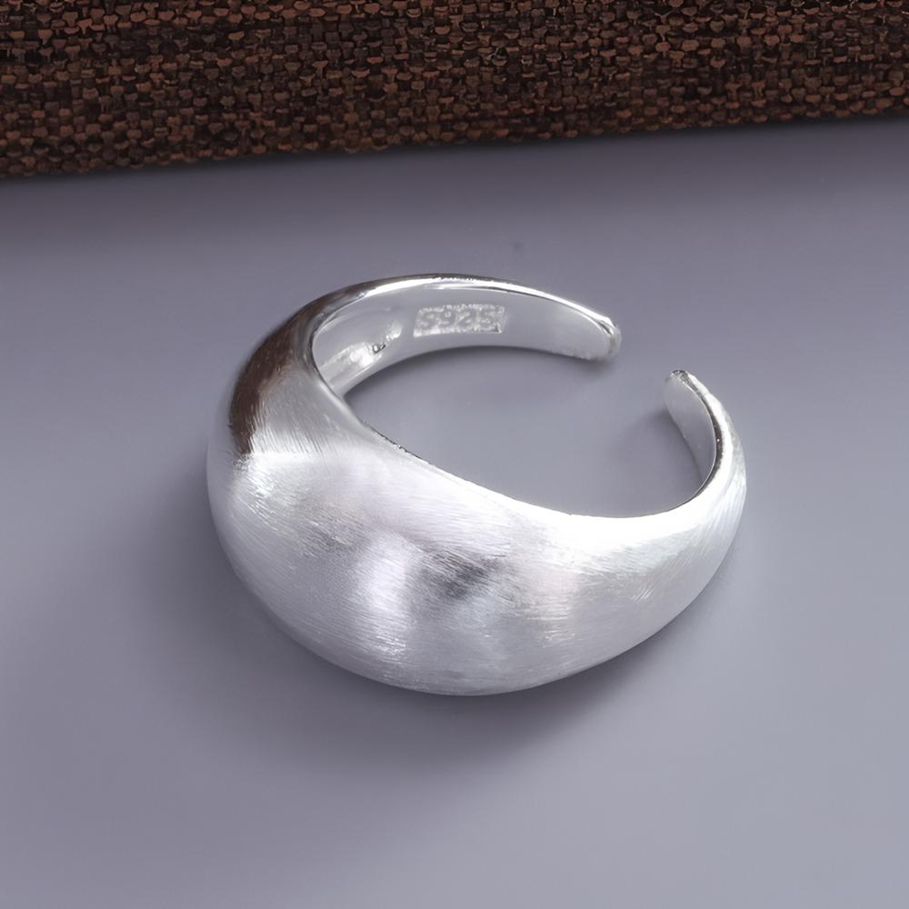 Sterling Silver Trend Arched Wide Ring For Female Geometry Punk Design Jewelry Asymmetric Gift Dropshipping