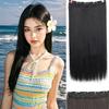 5Clips In Hair Synthetic Long Straight Hair Extensions Natural Hairpiece For Women Cosplay Party Wear