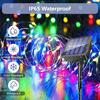 Solar Fairy Lights Outside Waterproof Solar String Lights Outdoor 8 Modes Silver Wire Solar Twinkle Lights Christmas Decor Lamp