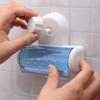 Creative Home Dust-proof Suction Cup 5 Toothbrush Holder Wall Mounted Stand