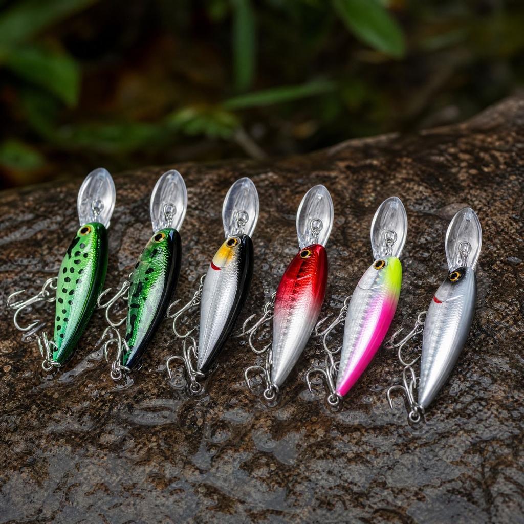 Floating for Fishing, Hard Plastic Artificial with 6 Color Options