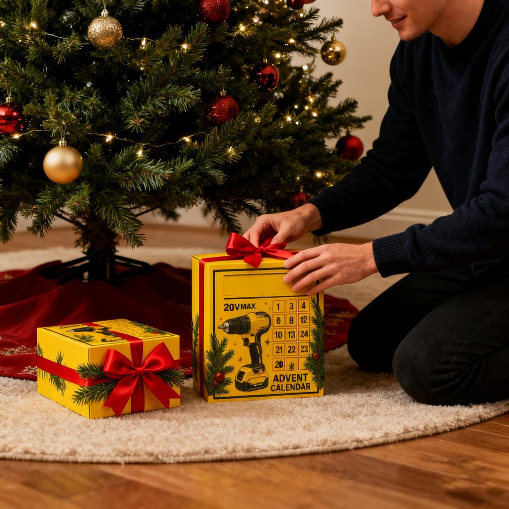 2D Plane+airplane Box +24PC+ Box For Countdown Of Electric Tools Christmas Advent Calendar